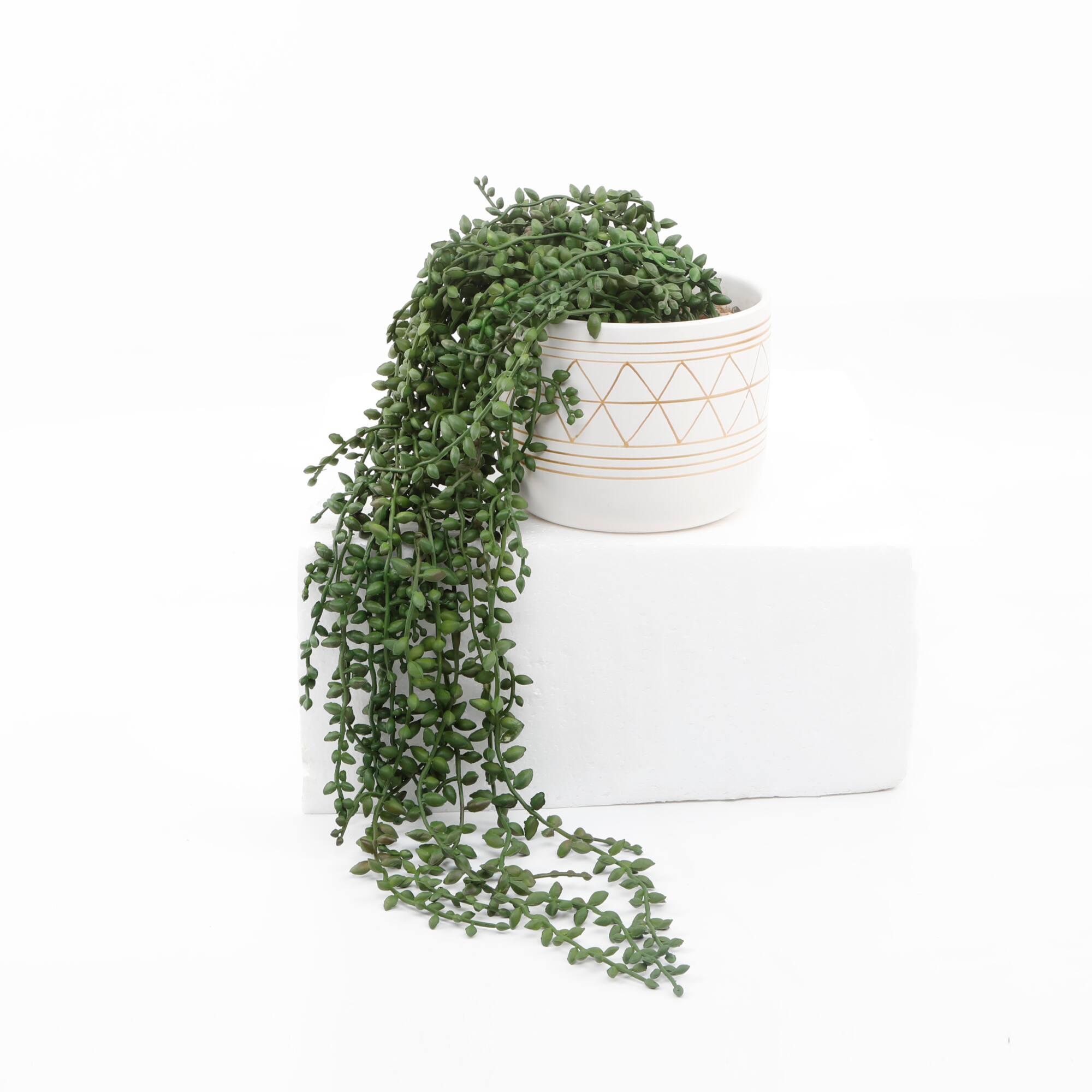 Flora Bunda® 17.5" String Of Beads In 5" Geo Ceramic